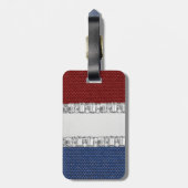 Roter weißer u. blauer diamante de gepäckanhänger (Rückseite vertikal)