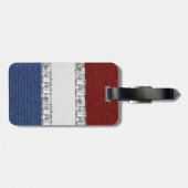 Roter weißer u. blauer diamante de gepäckanhänger (Rückseite horizontal)
