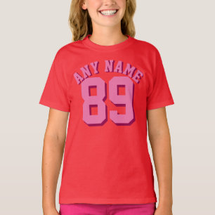 Roter weißer u. rosa Sport-Jersey-Entwurf der T-Shirt