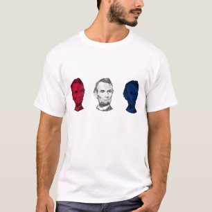 Roter, weißer und blauer Abraham Lincoln T-Shirt