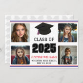 Roter, weißer und blauer Abschluss Ankündigung (Vorne/Hinten)