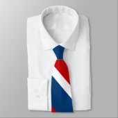 Roter weißer und blauer breiter Hochschulstreifen Krawatte (Gebunden)