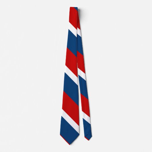 Roter weißer und blauer breiter Hochschulstreifen Krawatte (Vorderseite)