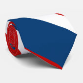 Roter weißer und blauer breiter Hochschulstreifen Krawatte (Gerollt)