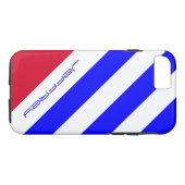 roter, weißer und blauer Diagonalstreifen, Name, Case-Mate iPhone Hülle (Rückseite (Horizontal))