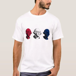 Roter, weißer und blauer George Washington T-Shirt