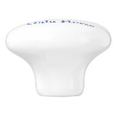 Roter, weißer und blauer Keramik Dala Horse Knob Keramikknauf (Seitenansicht)