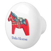 Roter, weißer und blauer Keramik Dala Horse Knob Keramikknauf (Rechts)