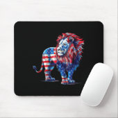 Roter weißer und blauer Löwe  Mousepad (Mit Mouse)