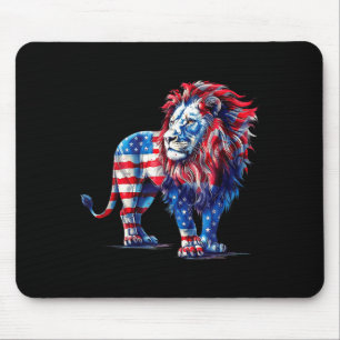 Roter weißer und blauer Löwe Mousepad