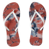 Roter weißer und blauer Marmor Badesandalen (Fußbett)