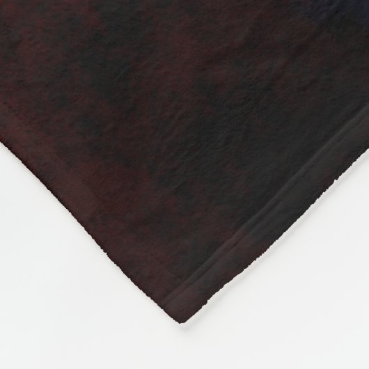 Roter, weißer und blauer Schädel Fleecedecke (Ecke)