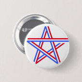 Roter, weißer und blauer Stern Button (Vorne & Hinten)