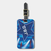 Roter Weißer und Blauer Stern Gepäckanhänger (Vorderseite vertikal)