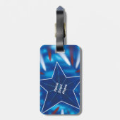 Roter Weißer und Blauer Stern Gepäckanhänger (Rückseite vertikal)