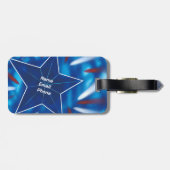 Roter Weißer und Blauer Stern Gepäckanhänger (Rückseite horizontal)