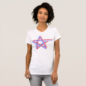 Roter weißer und blauer Stern T-Shirt (Vorne ganz)