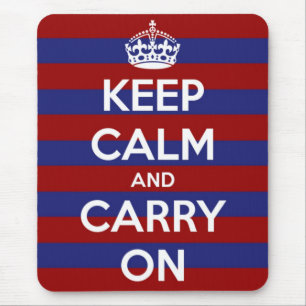 Roter weißer und blauer Streifen Mousepad