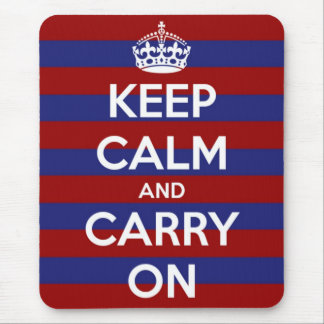 Roter weißer und blauer Streifen Mousepad