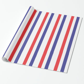 Roter, weißer und blauer Streifen-Packpapier Geschenkpapier