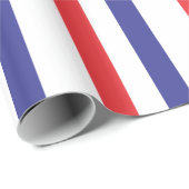 Roter, weißer und blauer Streifen-Packpapier Geschenkpapier (Rolleneckpunkt)