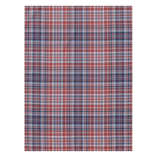 Roter weißer und blauer Tartan Tischdecke (Vorderseite)