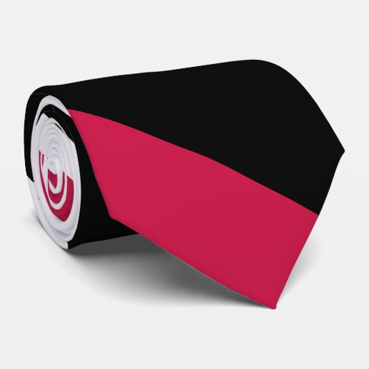 Roter weißer und schwarzer breiter krawatte (Gerollt)