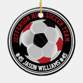 Roter, weißer und schwarzer ⚽ keramik ornament (Hinten)