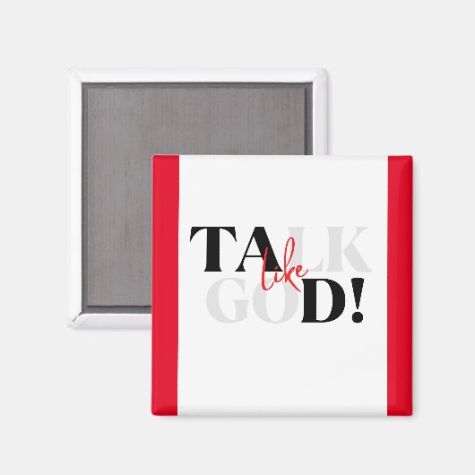 Roter, weißer und schwarzer Magnet (Vorderseite/Rückseite)