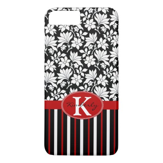 Roter, weißer und schwarzer Name / erste Case-Mate iPhone Hülle (Rückseite)
