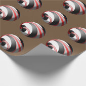 Roter, weißer und schwarzer Streifen Geschenkpapier (Ecke)