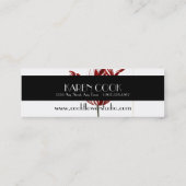 Roter weißer Vintager Mini Visitenkarte (Rückseite)