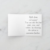 Roter Welpe "betende Hände" Karte (Innenseite)