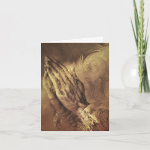 Roter Welpe "betende Hände" Karte