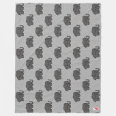 Roter Welpe "Elefanten auf Parade" Fleecedecke (Vorderseite)
