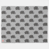 Roter Welpe "Elefanten auf Parade" Fleecedecke (Vorderseite (Horizontal))
