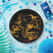 Roter Welpe "Goldene Platter" Pappteller (Party)