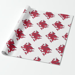 Roter Welsh//Wales Drache Geschenkpapier