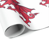 Roter Welsh//Wales Drache Geschenkpapier (Rolleneckpunkt)