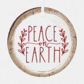 Roter Weltfrieden Ornament Aus Metall (Vorderseite)