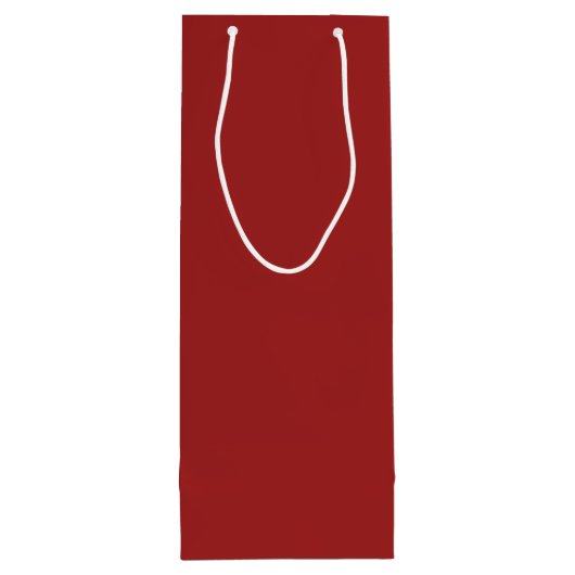 Roter Werbebeutel mit weißem Logo Geschenktüte Für Weinflaschen (Rückseite)