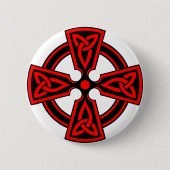 roter Wikinger des keltischen Kreuzes sächsischer Button (Vorderseite)