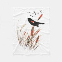 Roter Wing Blackbird Natur Kunst