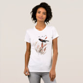 Roter Wing Blackbird Natur Kunst T-Shirt (Vorne ganz)