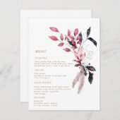 Roter Winter Blumenkohl Dinner Menü Karte (Vorne/Hinten)