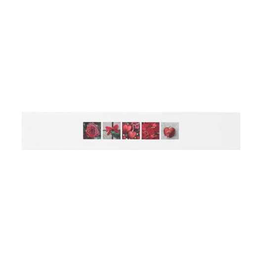 Roter Winter-Collage Einladungsbanderole (Flach)