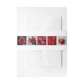 Roter Winter-Collage Einladungsbanderole (Vorderseite Beispiel)