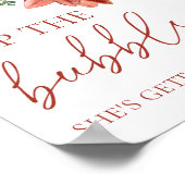 Roter Winter Pop Die Bubbly, die sie zum Hubby bek Poster (Ecke)
