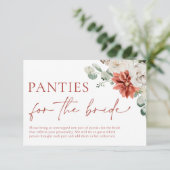 Roter Winter Weihnachtsfeiertag Panty Game Begleitkarte (Stehend Vorderseite)