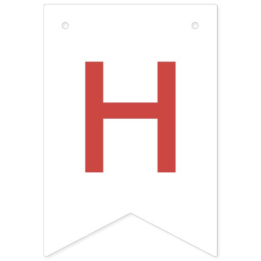 Roter Winterbär & Snowmen zum Geburtstag Wimpelkette (Zweite Fahne)